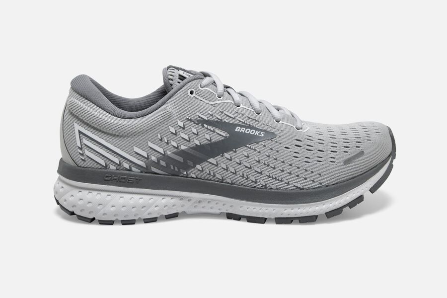 Brooks Damen Ghost 13 Laufschuhe Grau/Weiß Sale 051-963248